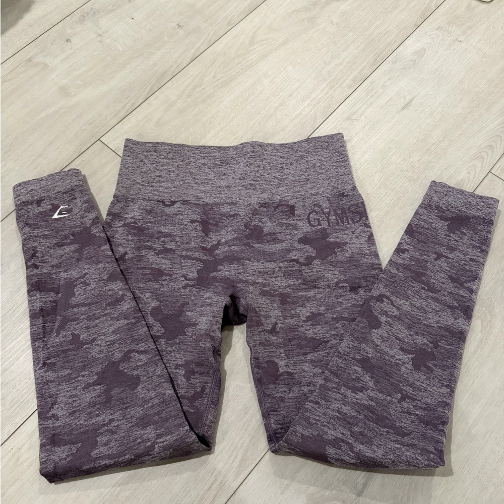Gymshark  Camo Leggings - Purple camo